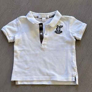 Burberry White Polo Shirt for Kids